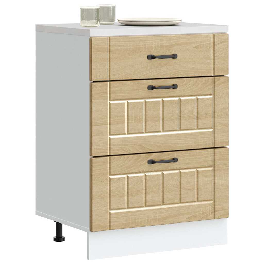 vidaXL ντουλάπι βάσης κουζίνας Lucca Δρυς sonoma κατασκευασμένο ξύλο