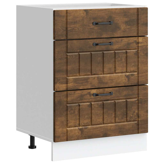 vidaXL ντουλάπι βάσης κουζίνας Lucca Καπνιστή βελανιδιά