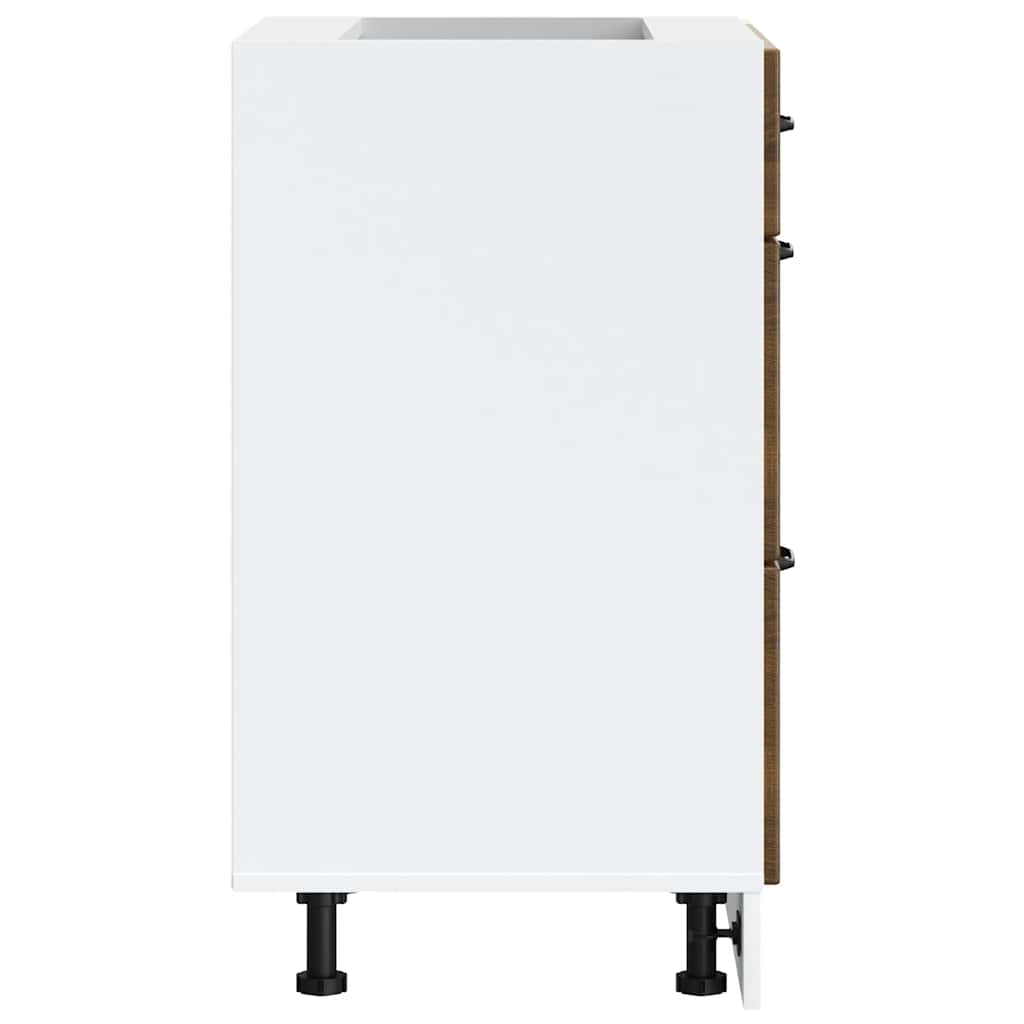 vidaXL ντουλάπι βάσης κουζίνας Lucca Καφέ Δρυς κατασκευασμένο ξύλο