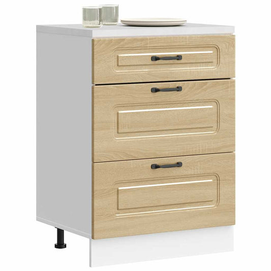 vidaXL ντουλάπι βάσης κουζίνας Kalmar Sonoma δρυς Επεξεργασμένο Ξύλο