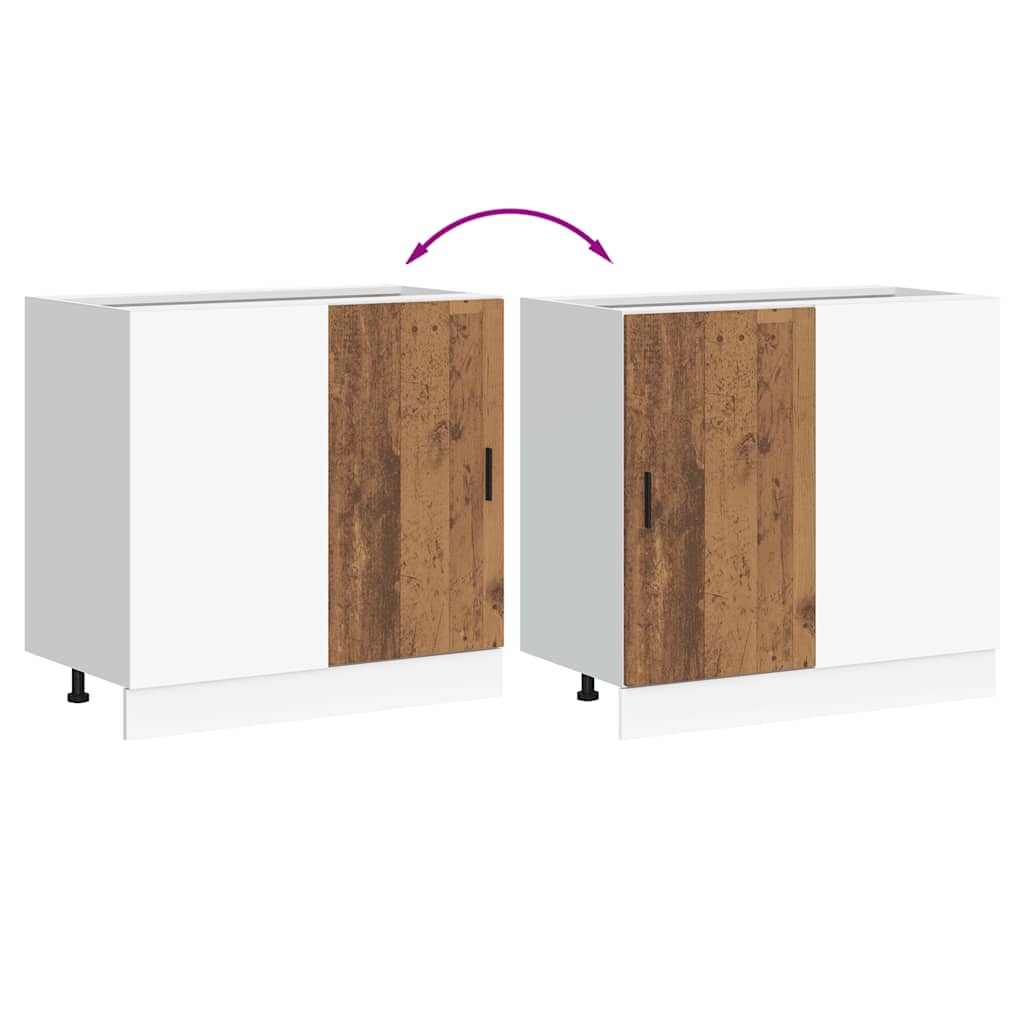 vidaXL Ντουλάπι βάσης νεροχύτη Lyon Όψη Παλαιού Ξύλου