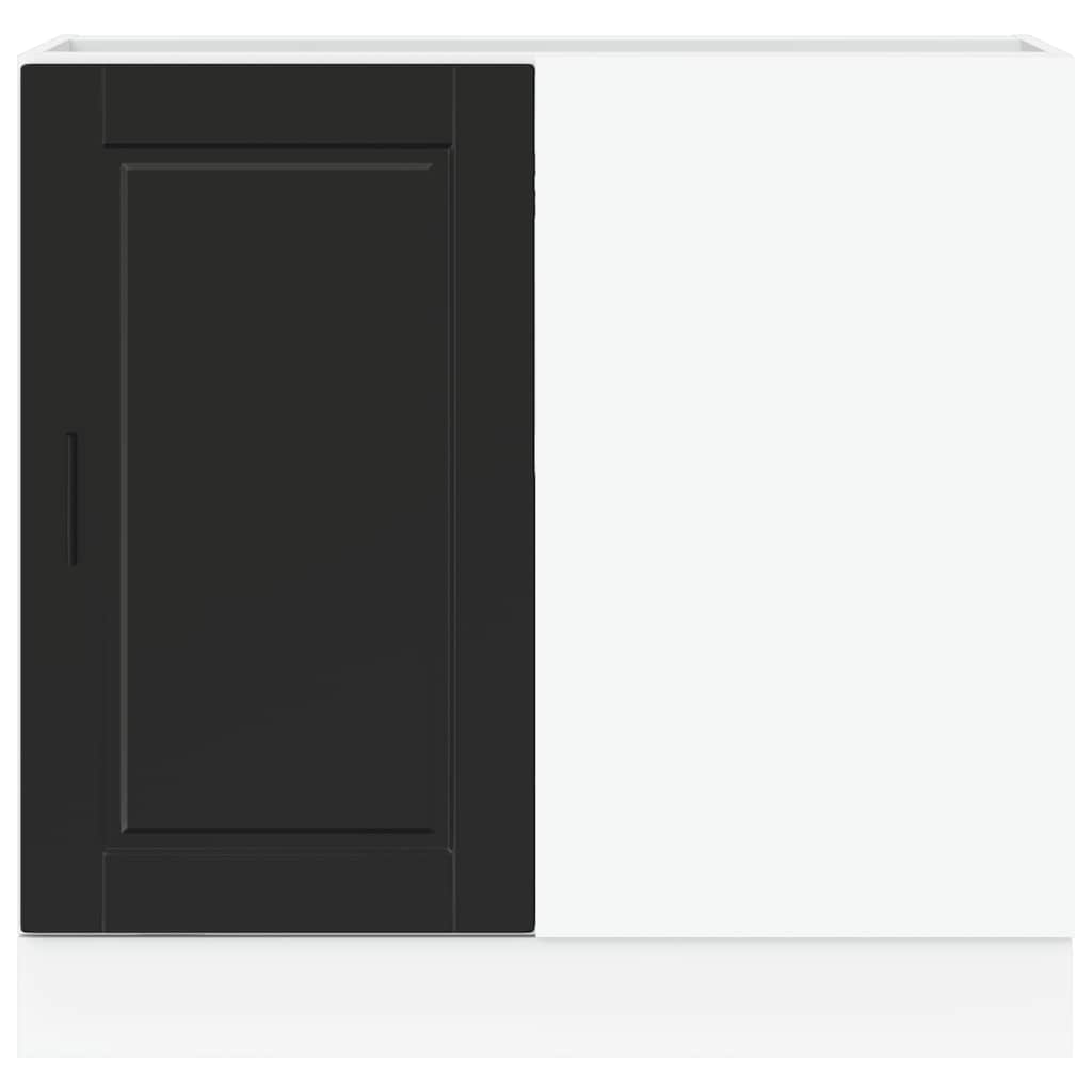 vidaXL ντουλάπι βάσης κουζίνας Porto Μαύρο κατασκευασμένο ξύλο