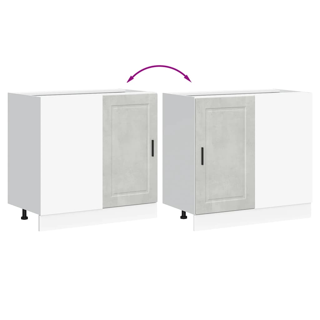 vidaXL ντουλάπι βάσης κουζίνας Porto Μπετόν Γκρι κατασκευασμένο ξύλο