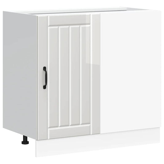 vidaXL Ντουλάπι βάσης νεροχύτη "Lucca" High Gloss White