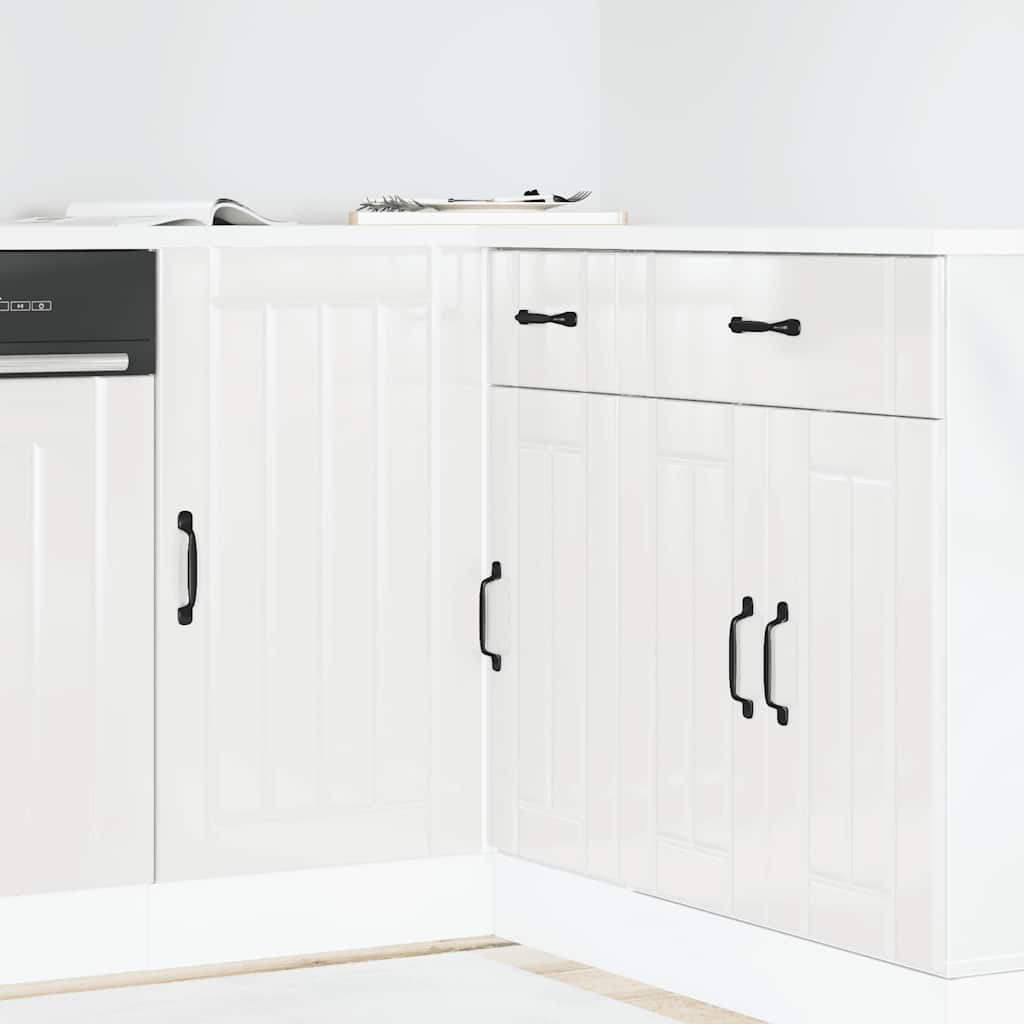 vidaXL Ντουλάπι βάσης νεροχύτη "Lucca" High Gloss White