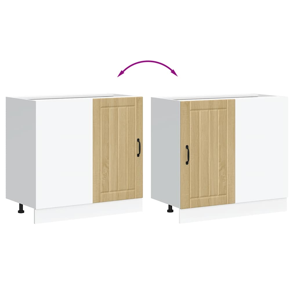 vidaXL Ντουλάπι βάσης νεροχύτη "Lucca" Sonoma Oak Engineered Wood