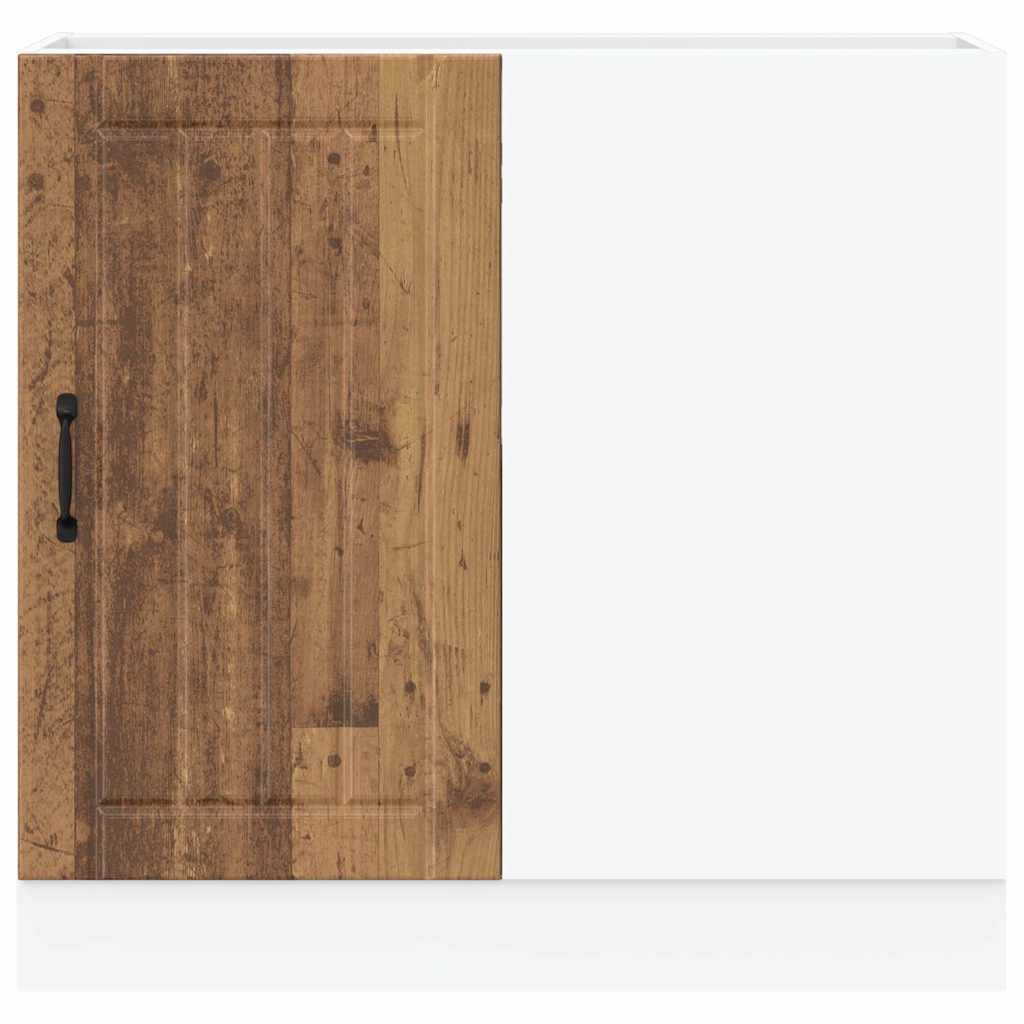 vidaXL νιπτήρας ντουλάπι βάσης "Lucca" Παλιό ξύλο μηχανουργικό ξύλο