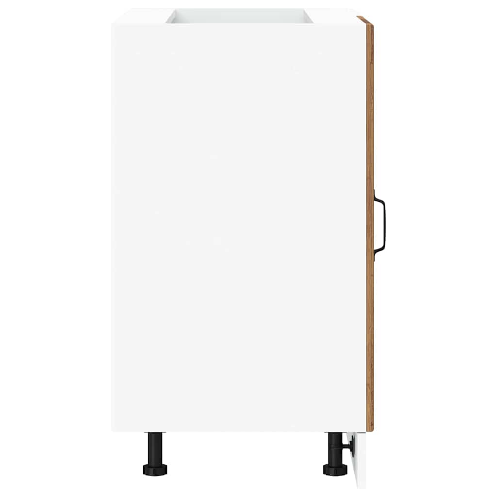 vidaXL νιπτήρας ντουλάπι βάσης "Lucca" Παλιό ξύλο μηχανουργικό ξύλο