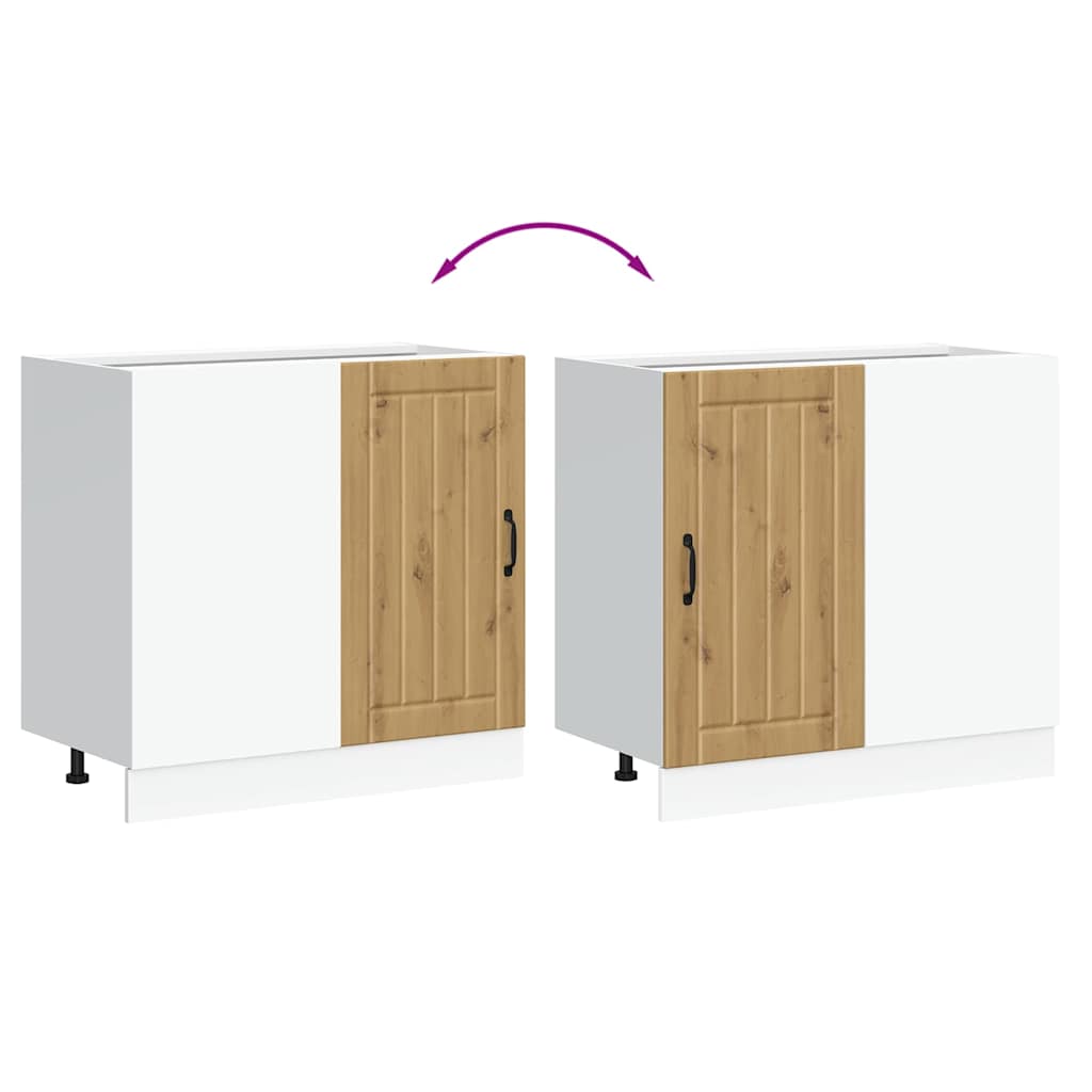 vidaXL Ντουλάπι βάσης νεροχύτη "Lucca" Artisan Oak Engineered Wood