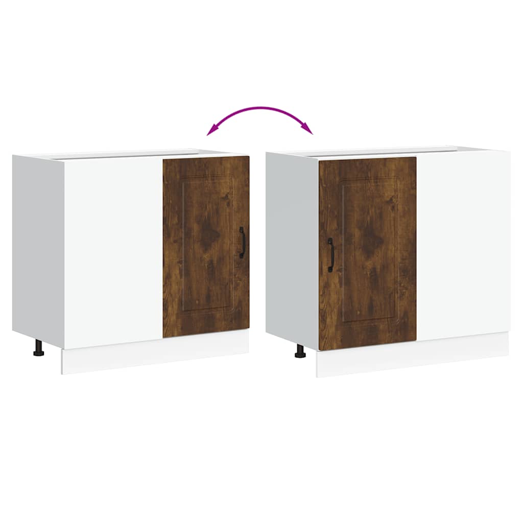 vidaXL ντουλάπι βάσης κουζίνας Kalmar Καπνιστή δρυς Επεξεργασμένο Ξύλο