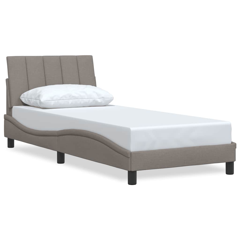 vidaXL Σκελετός Κρεβατιού Χωρίς Στρώμα Hanko Taupe 80x200 εκ. Υφασμάτινο