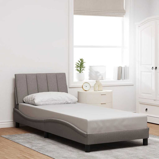 vidaXL Σκελετός Κρεβατιού Χωρίς Στρώμα Hanko Taupe 80x200 εκ. Υφασμάτινο