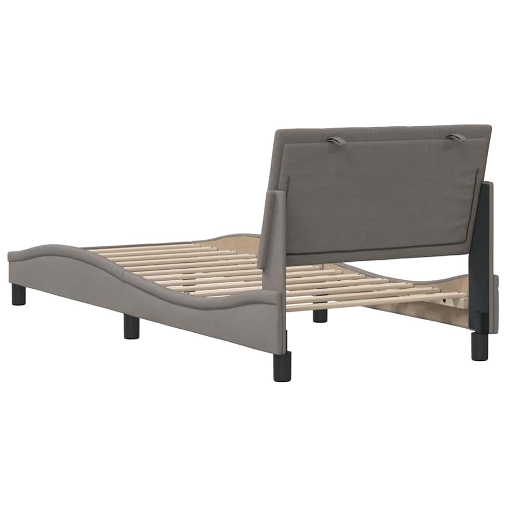 vidaXL Σκελετός Κρεβατιού Χωρίς Στρώμα Hanko Taupe 90x190 εκ. Υφασμάτινο