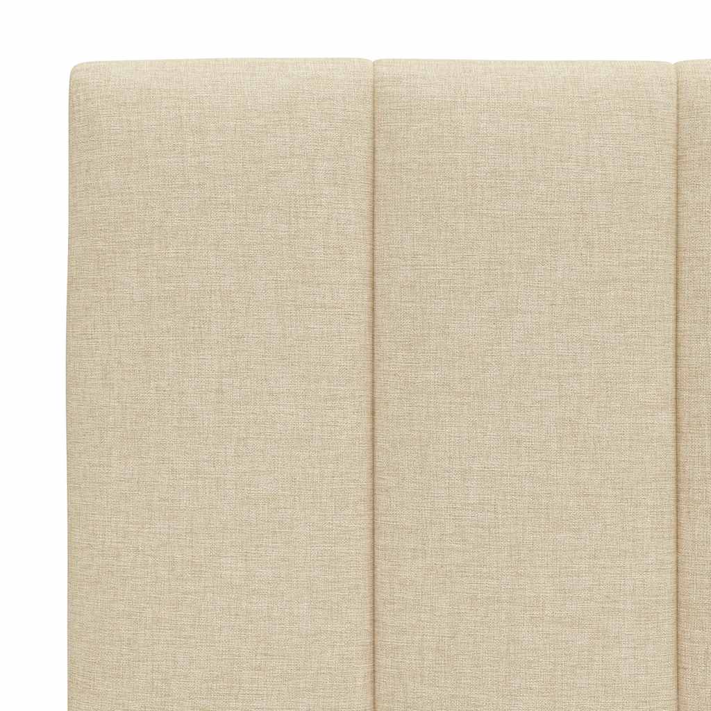 vidaXL Σκελετός Κρεβατιού Χωρίς Στρώμα Hanko Κρέμα 90x190 εκ. Υφασμάτινο