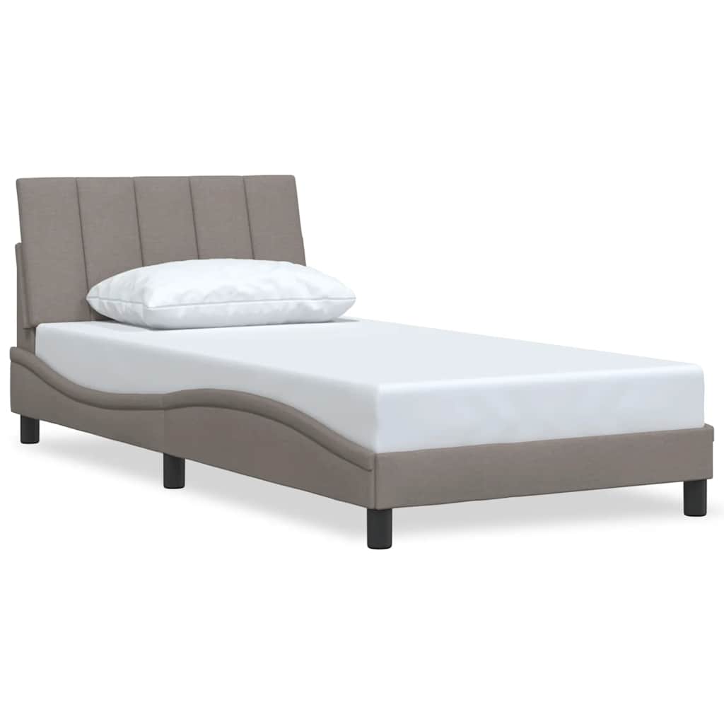 vidaXL Σκελετός Κρεβατιού Χωρίς Στρώμα Hanko Taupe 100 x 200 εκ. Υφασμάτινο