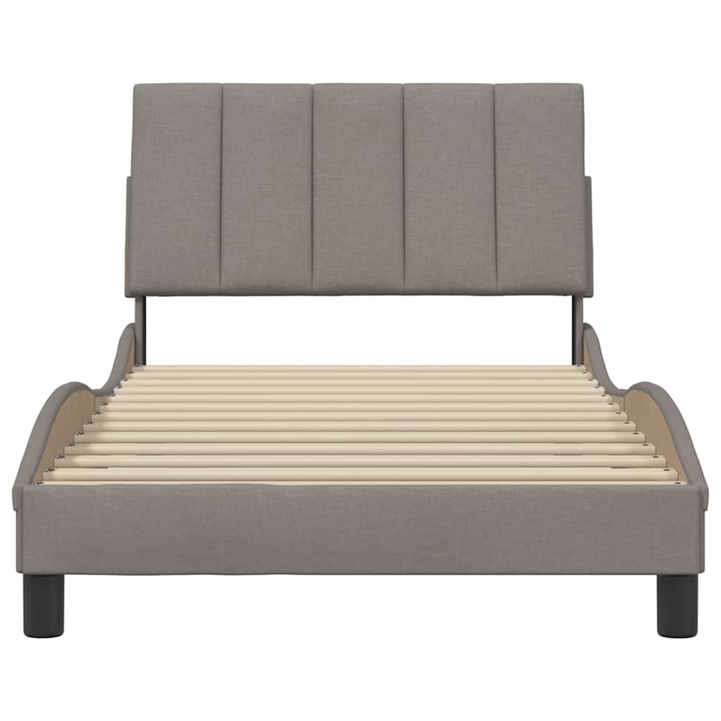 vidaXL Σκελετός Κρεβατιού Χωρίς Στρώμα Hanko Taupe 100 x 200 εκ. Υφασμάτινο
