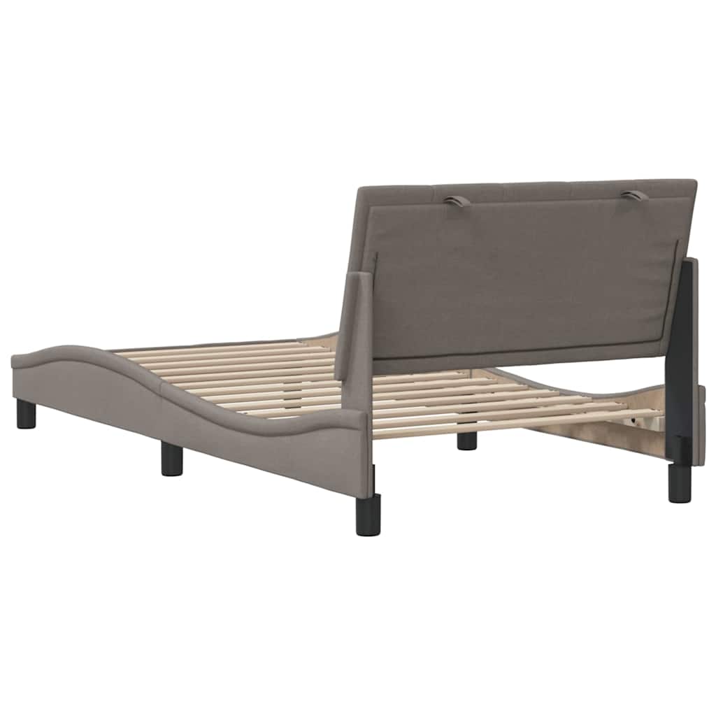 vidaXL Σκελετός Κρεβατιού Χωρίς Στρώμα Hanko Taupe 100 x 200 εκ. Υφασμάτινο