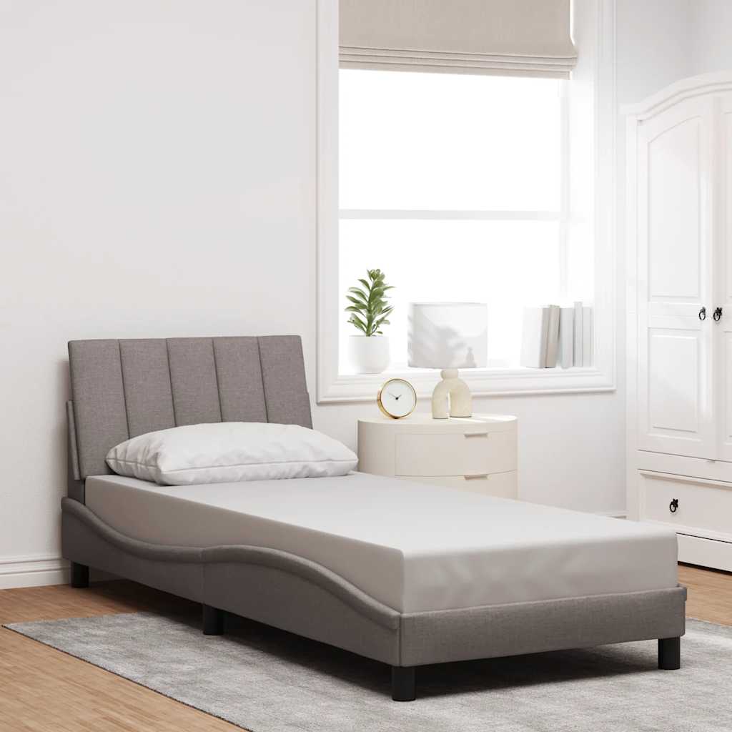 vidaXL Σκελετός Κρεβατιού Χωρίς Στρώμα Hanko Taupe 80x200 εκ. Υφασμάτινο
