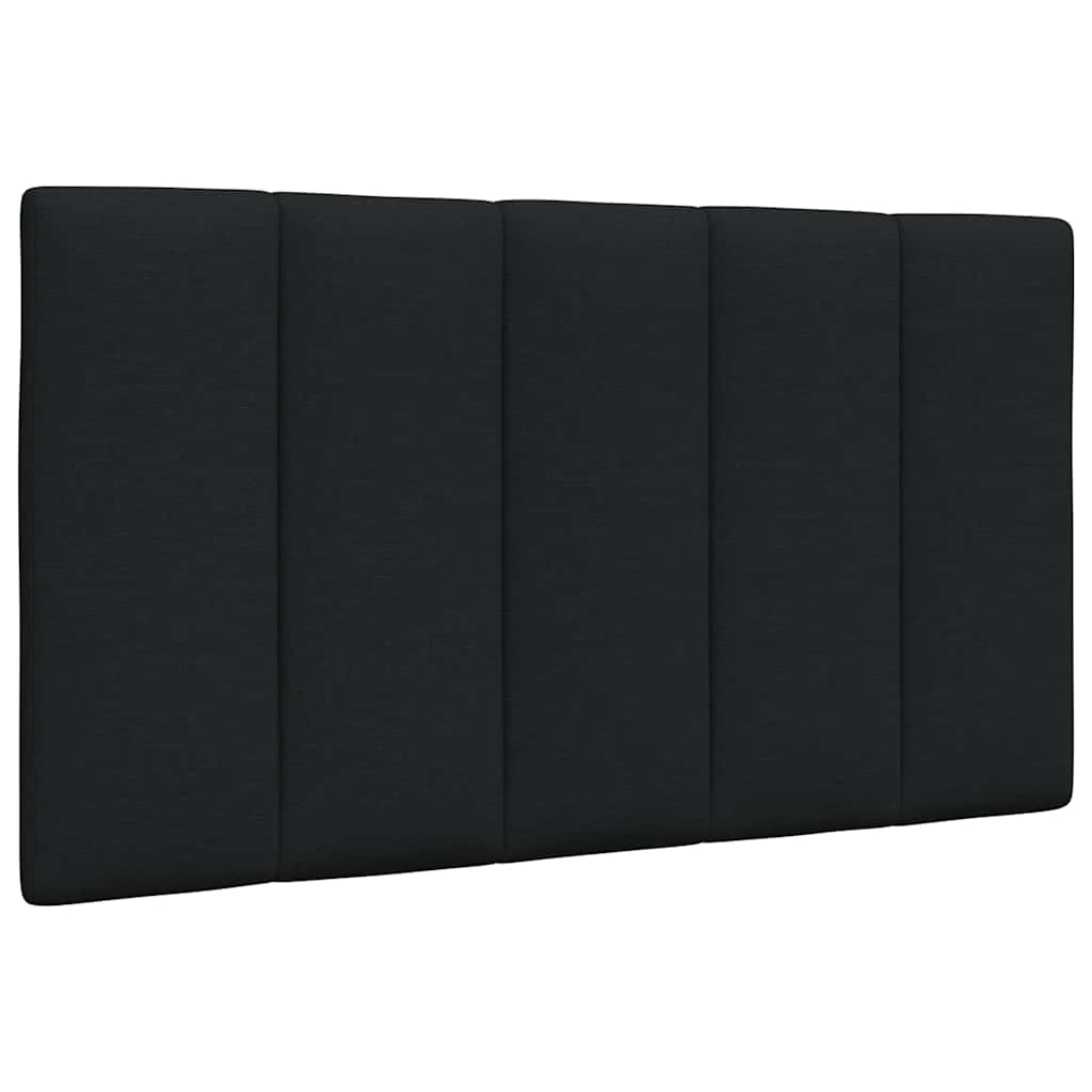 vidaXL Κρεβάτι με Στρώμα Hanko Μαύρο 90x190 εκ.Υφασμάτινο