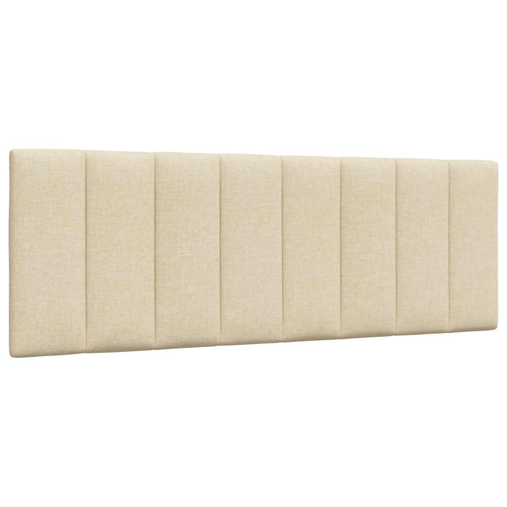 vidaXL Κρεβάτι με Στρώμα Hanko Κρεμ 140x200 εκ. Υφασμάτινο
