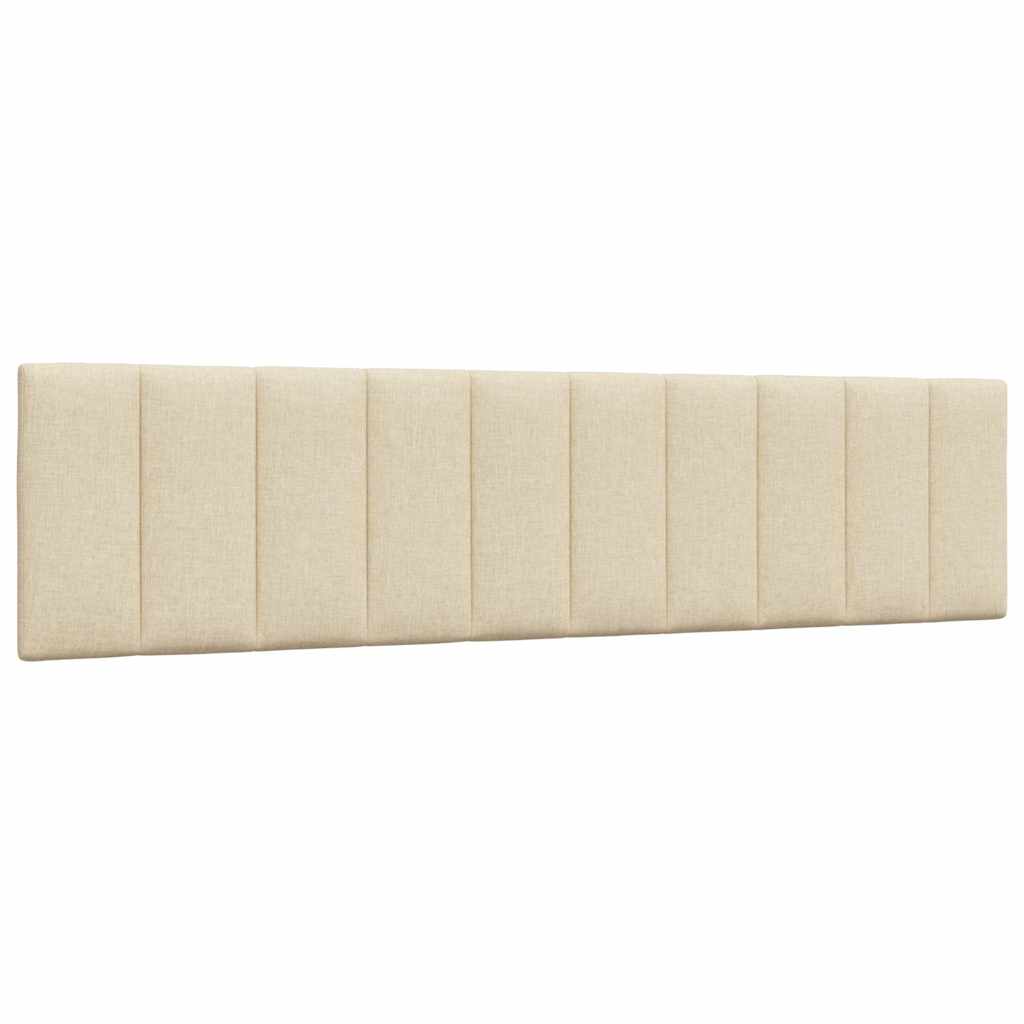 vidaXL Κρεβάτι με Στρώμα Hanko Κρεμ 200x200 εκ. Υφασμάτινο