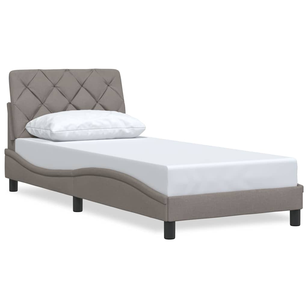 vidaXL Σκελετός Κρεβατιού Χωρίς Στρώμα Taupe 80x200 εκ. Υφασμάτινο