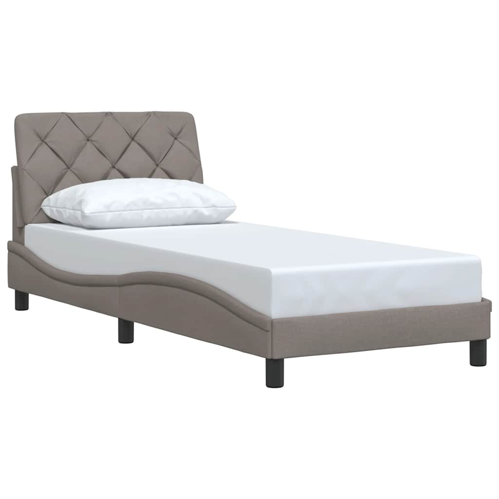 vidaXL Σκελετός Κρεβατιού Χωρίς Στρώμα Taupe 80x200 εκ. Υφασμάτινο