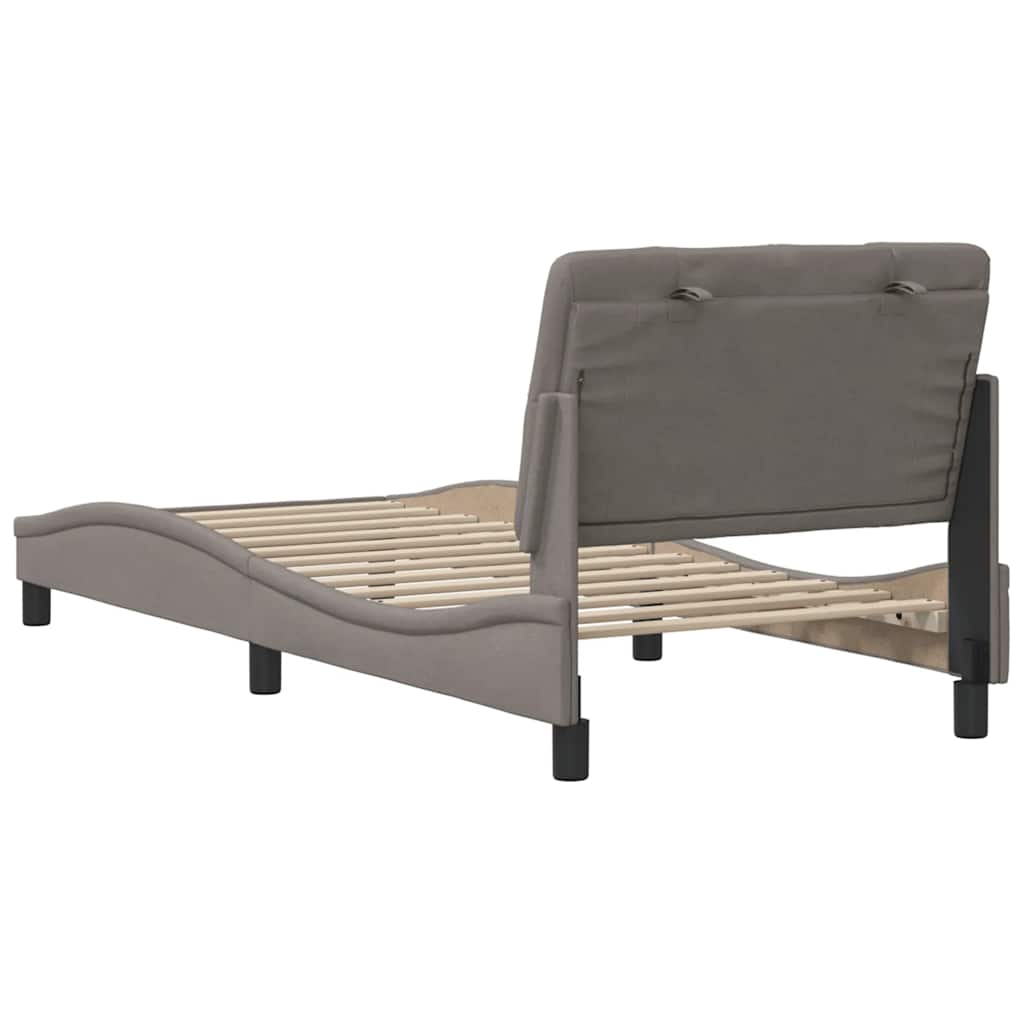 vidaXL Σκελετός Κρεβατιού Χωρίς Στρώμα Taupe 80x200 εκ. Υφασμάτινο