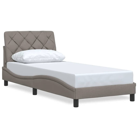 vidaXL Σκελετός Κρεβατιού Χωρίς Στρώμα Taupe 90x200 εκ. Υφασμάτινο