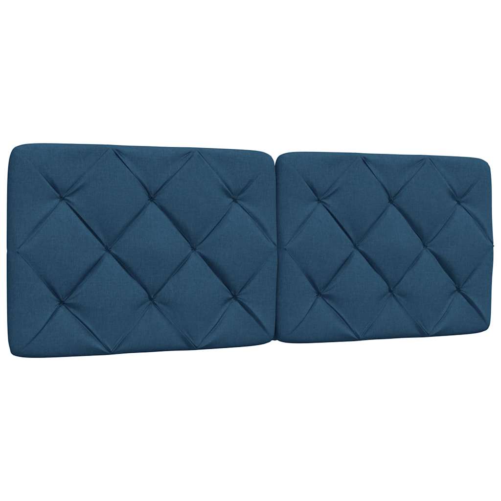vidaXL Πλαίσιο κρεβατιού χωρίς στρώμα Μπλε 120x200 cm Ύφασμα