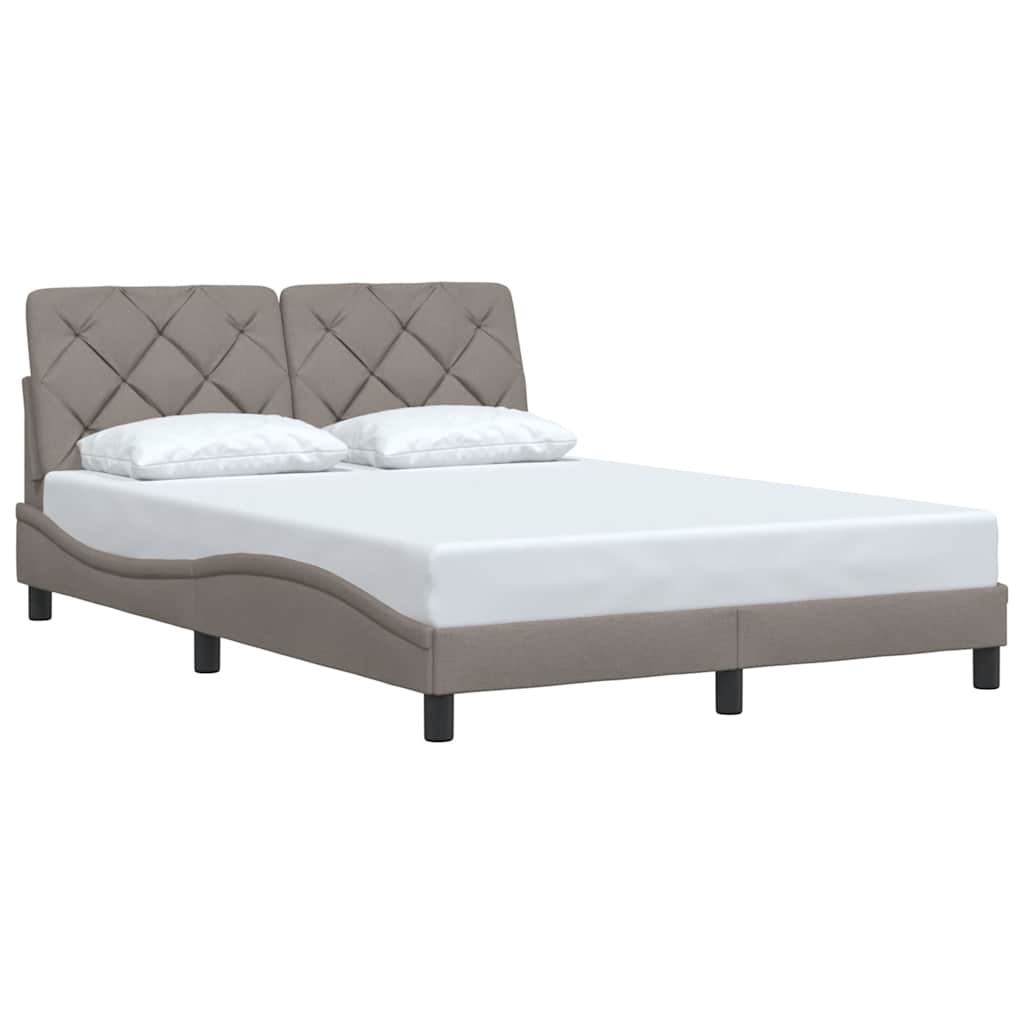 vidaXL Σκελετός Κρεβατιού Χωρίς Στρώμα Taupe 140x200 εκ. Υφασμάτινο