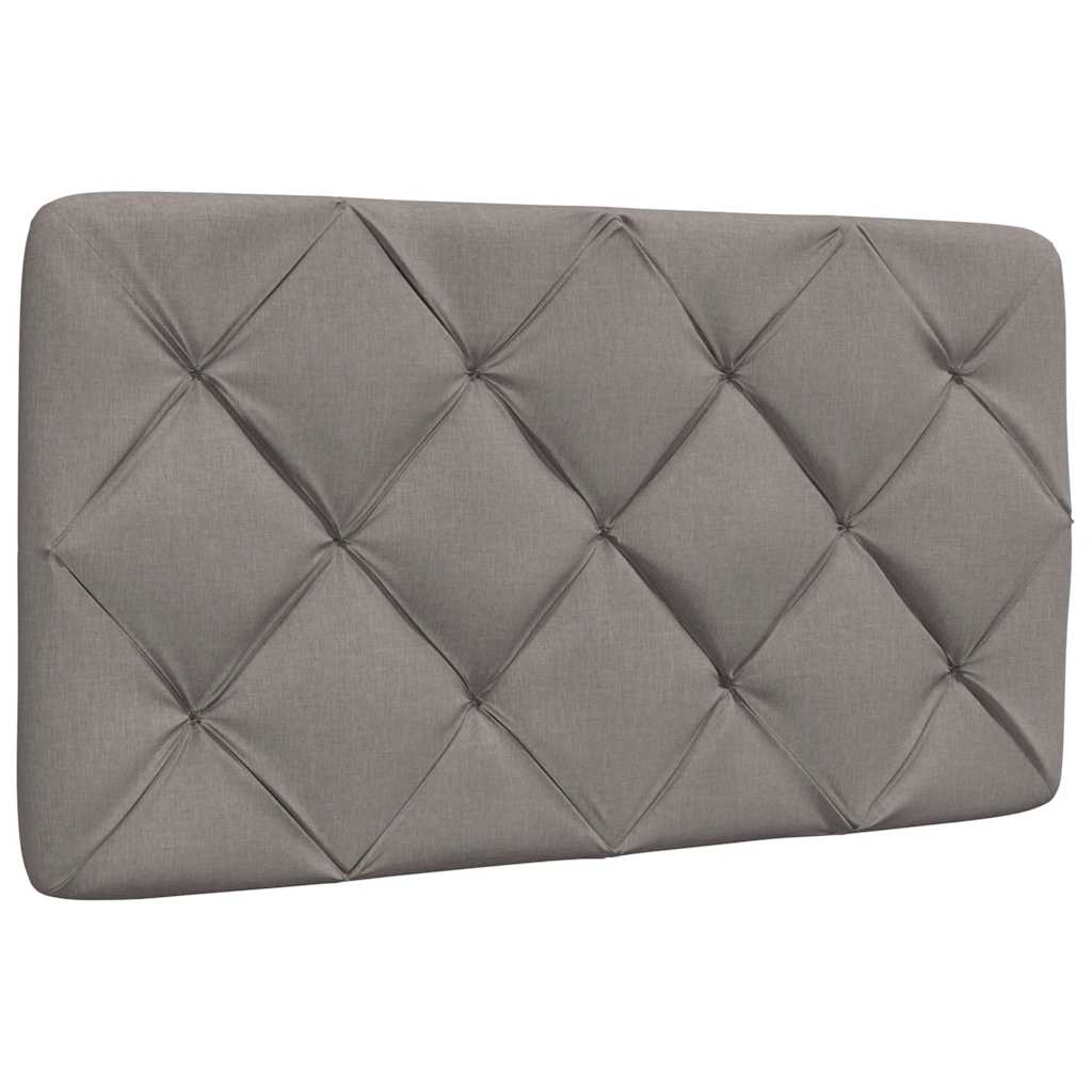 vidaXL Κρεβάτι με Στρώμα Taupe 90x200 εκ. Υφασμάτινο