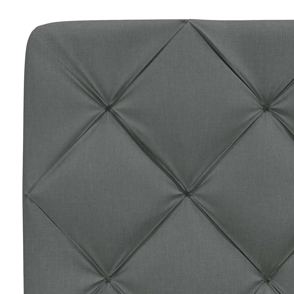 vidaXL Κρεβάτι με Στρώμα Σκούρο Γκρι 120x200 εκ. Υφασμάτινο