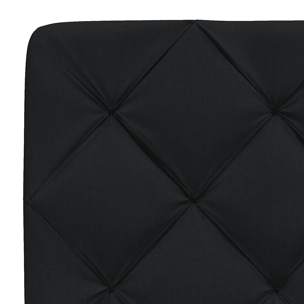 vidaXL Κρεβάτι με Στρώμα με Στρώμα Μαύρο 140 x 190 εκ. Υφασμάτινο