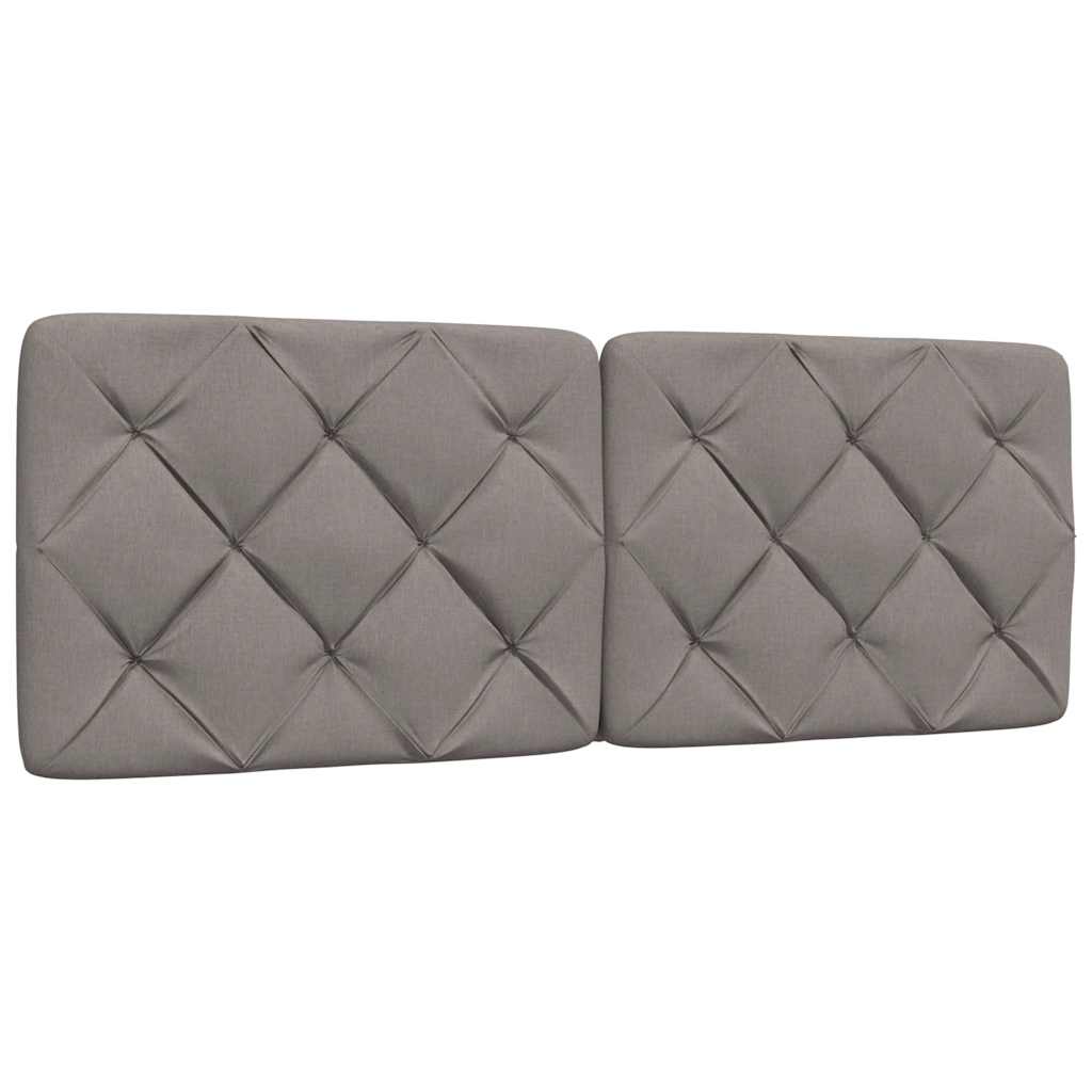 vidaXL Κρεβάτι με Στρώμα Taupe 140x190 εκ. Υφασμάτινο