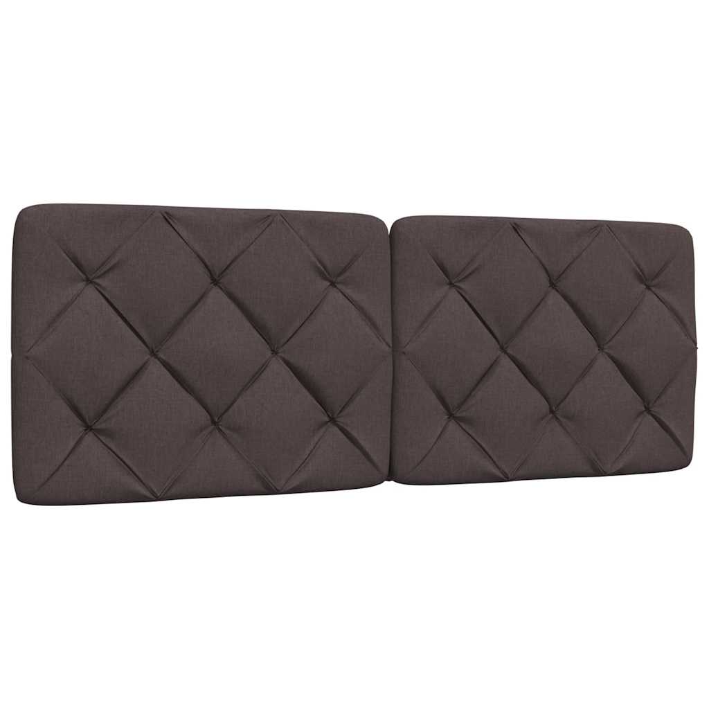 vidaXL Κρεβάτι με Στρώμα Σκούρο Καφέ 140x200 εκ Υφασμάτινο