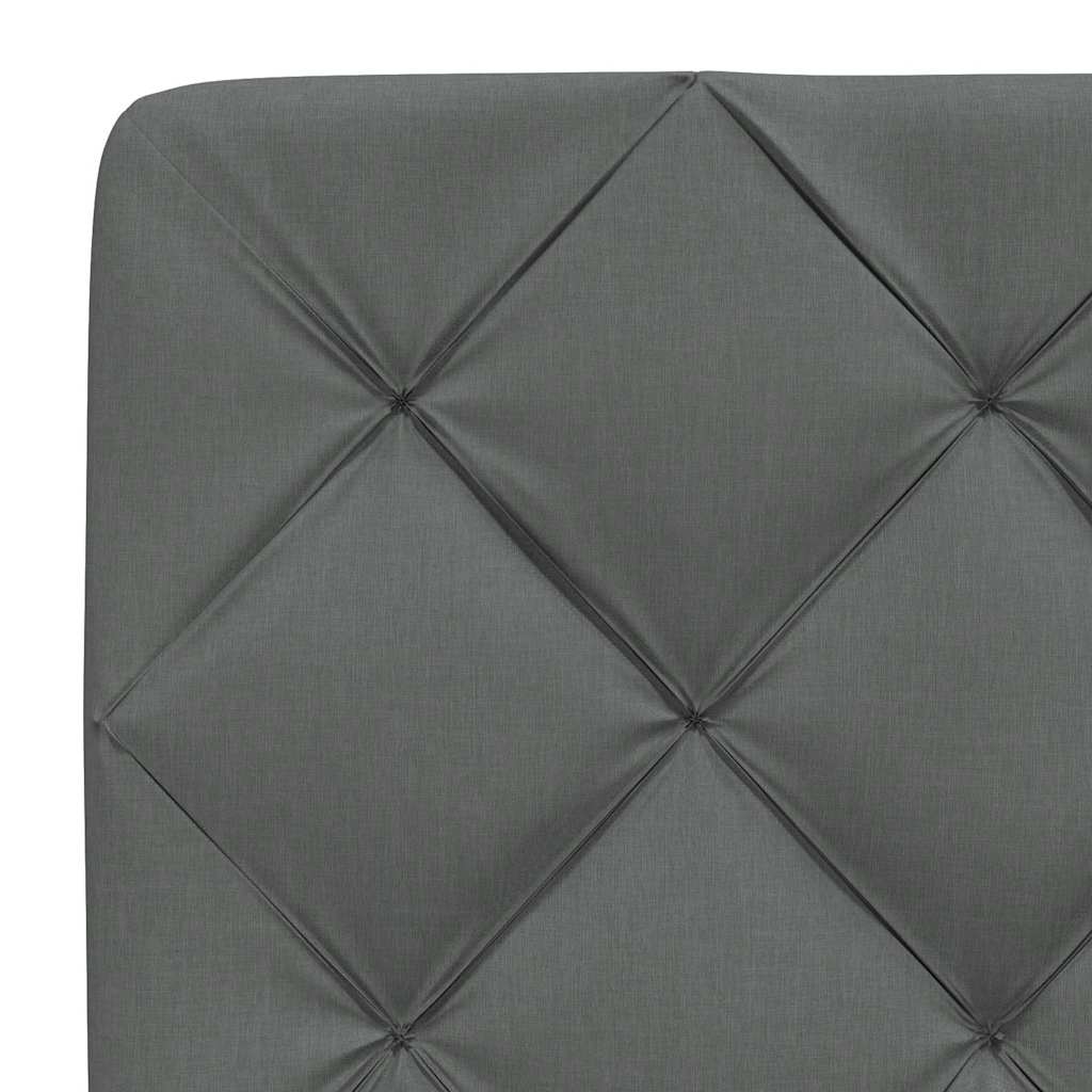 vidaXL Κρεβάτι Σκούρο Γκρι 160x200 εκ Υφασμάτινο
