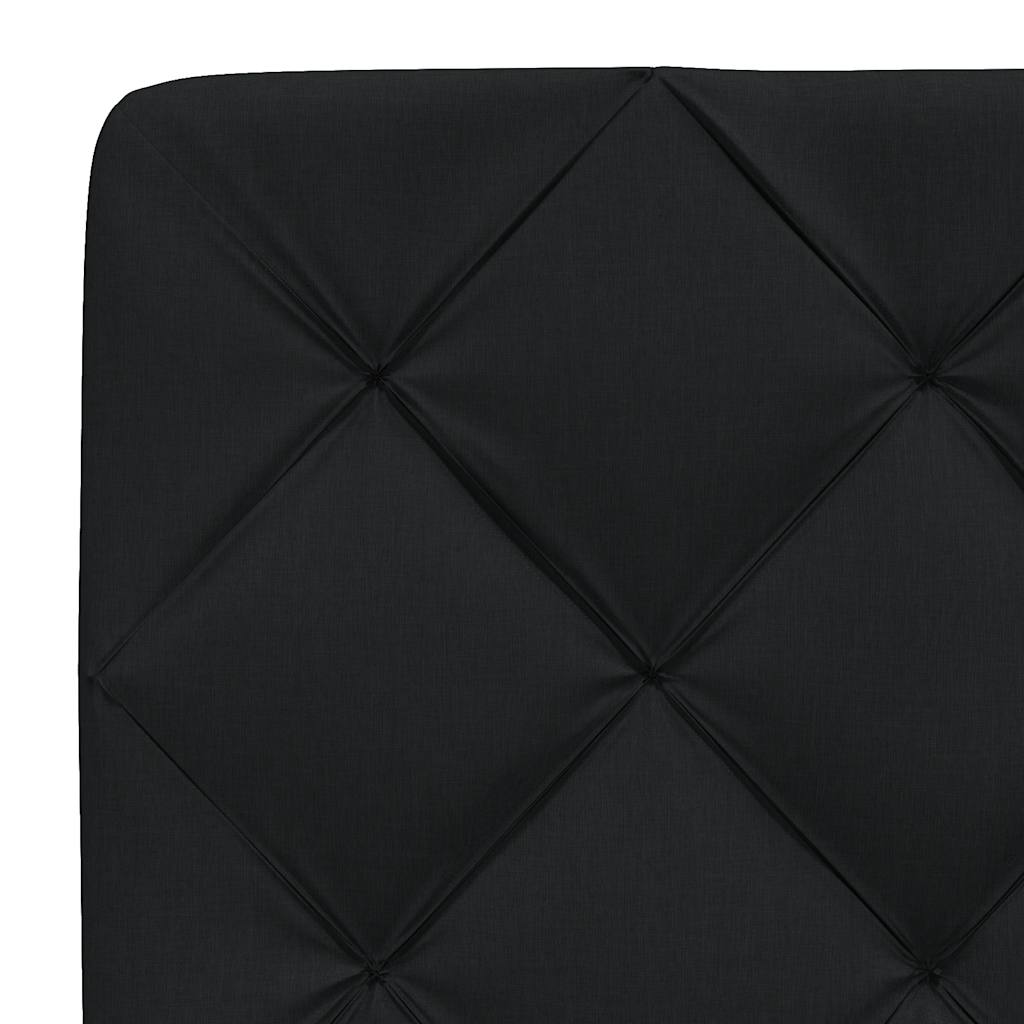 vidaXL Κρεβάτι με Στρώμα Μαύρο 160x200 εκ. Υφασμάτινο