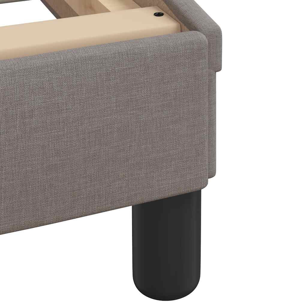 vidaXL Κρεβάτι με Στρώμα Taupe 160x200 εκ. Υφασμάτινο
