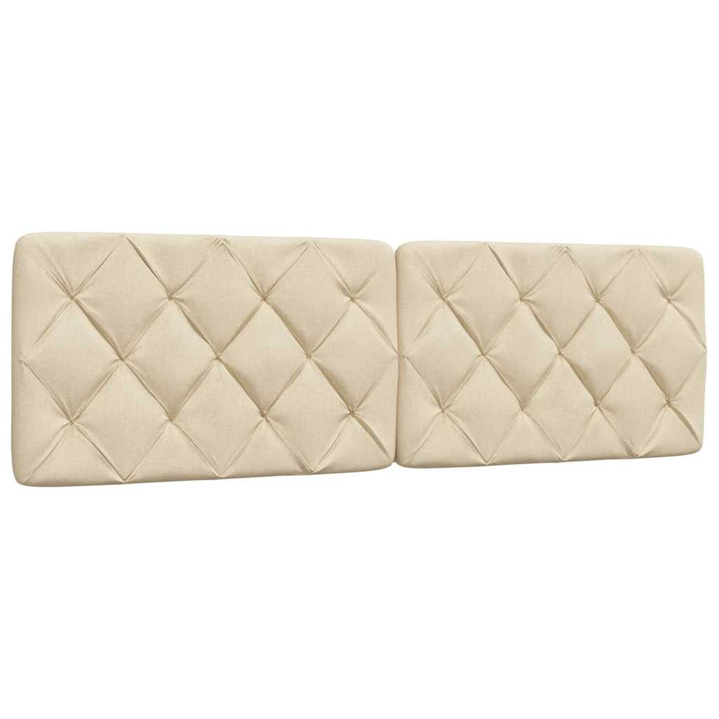 vidaXL Κρεβάτι με Στρώμα Κρεμ 160x200 εκ. Υφασμάτινο