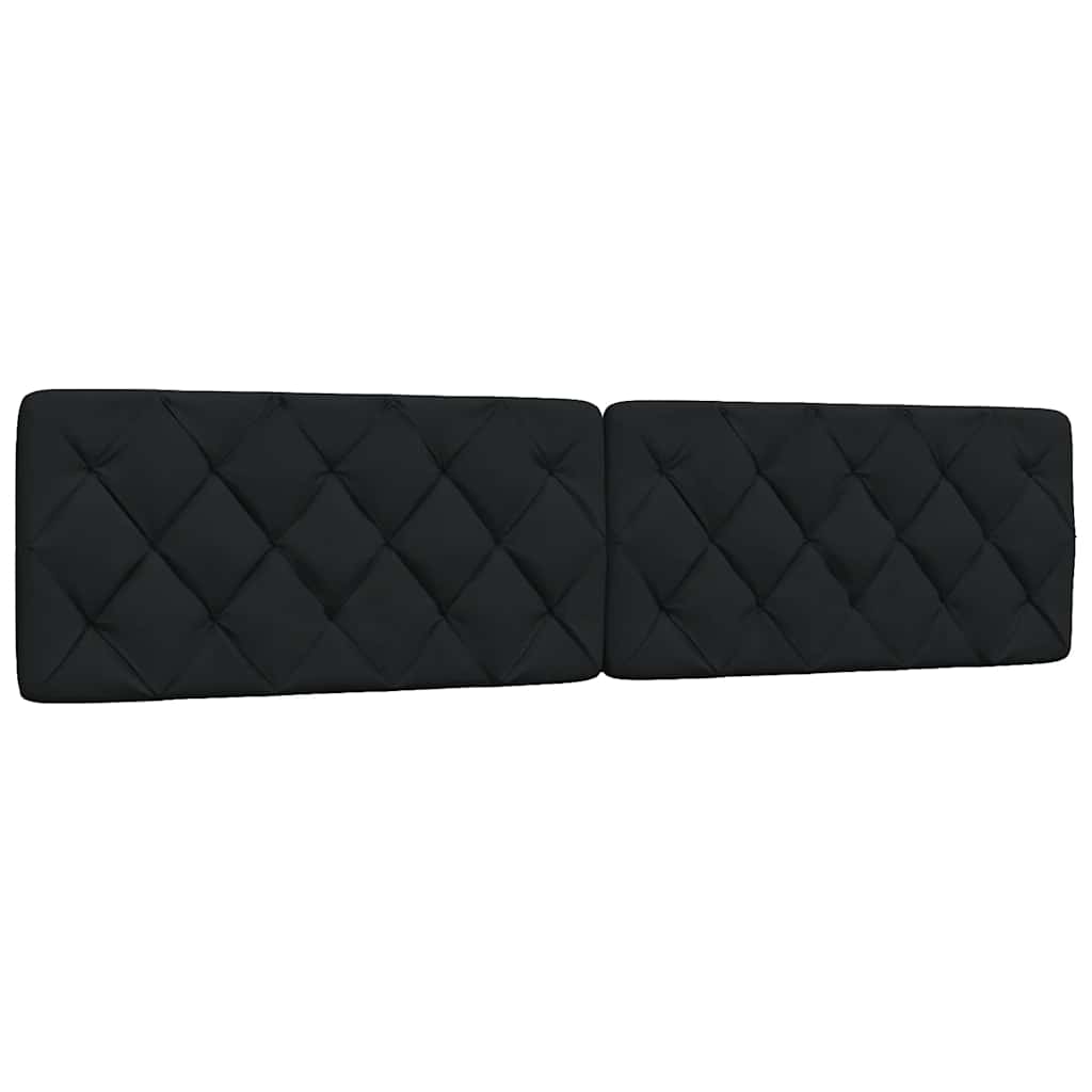 vidaXL Κρεβάτι με Στρώμα Μαύρο 200x200 εκ. Υφασμάτινο
