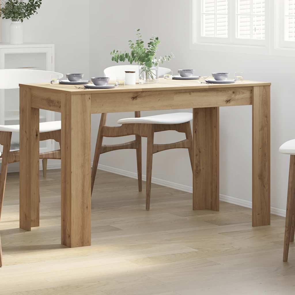 vidaXL Τραπεζαρία Αρτισιανή Δρυς 120x60x76 εκ. από Επεξεργασμένο Ξύλο
