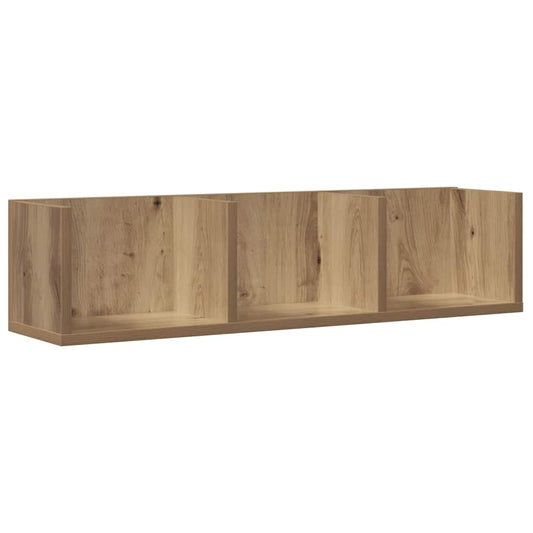 vidaXL Ράφι Τοίχου για CD Τεχνίτης Δρυς 75 x 18 x 18 εκ. Μοριοσανίδα