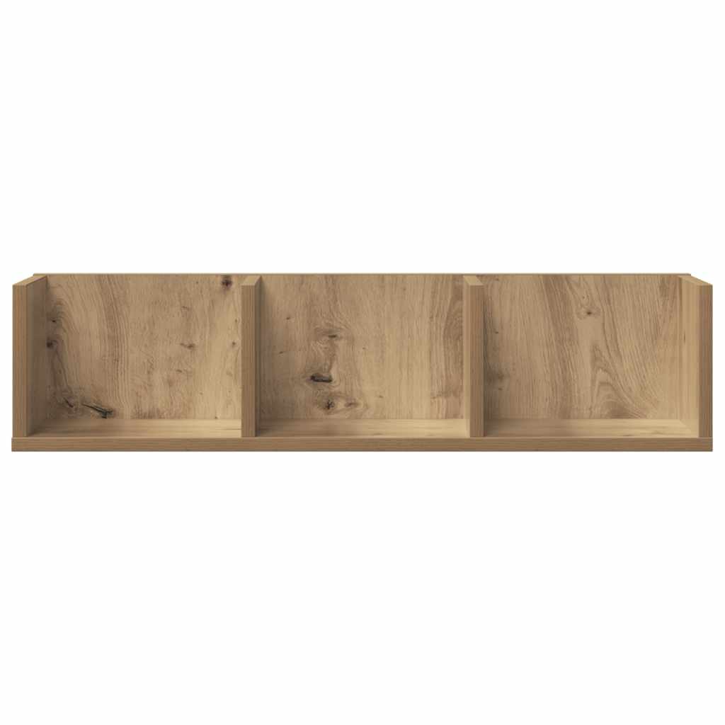 vidaXL Ράφι Τοίχου για CD Τεχνίτης Δρυς 75 x 18 x 18 εκ. Μοριοσανίδα