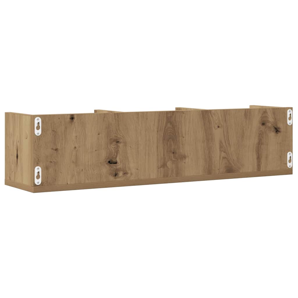 vidaXL Ράφι Τοίχου για CD Τεχνίτης Δρυς 75 x 18 x 18 εκ. Μοριοσανίδα
