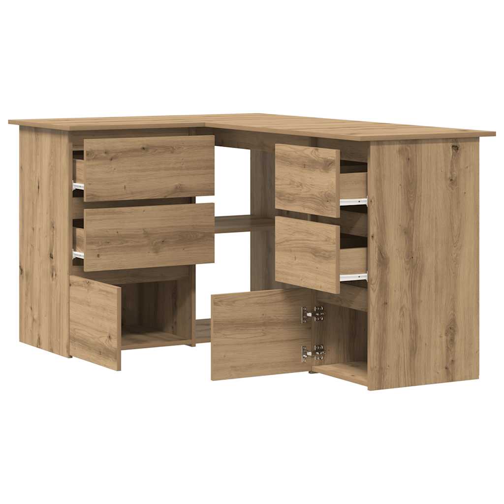 vidaXL Γωνιακό γραφείο Artisan Oak 145x100x76 cm Κατασκευασμένο ξύλο