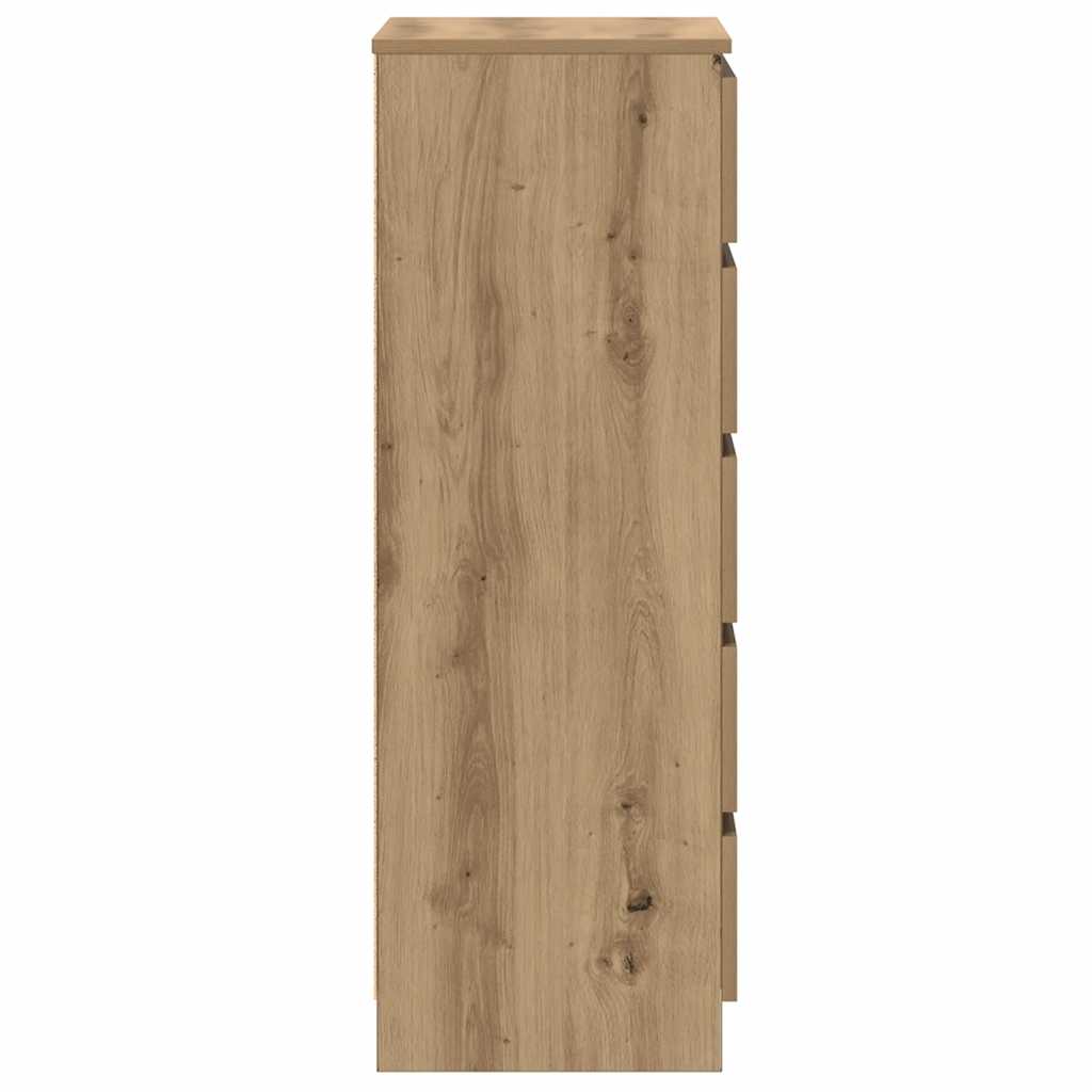 vidaXL Συρταριέρα Αρτισιανή Δρυς 60x36x103 εκ. από Επεξεργασμένο Ξύλο