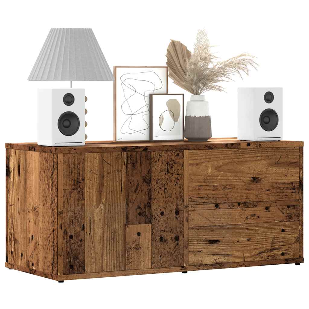 ντουλάπι τηλεόρασης vidaXL Παλιό ξύλο 80x34x35,5cm Κατασκευασμένο ξύλο