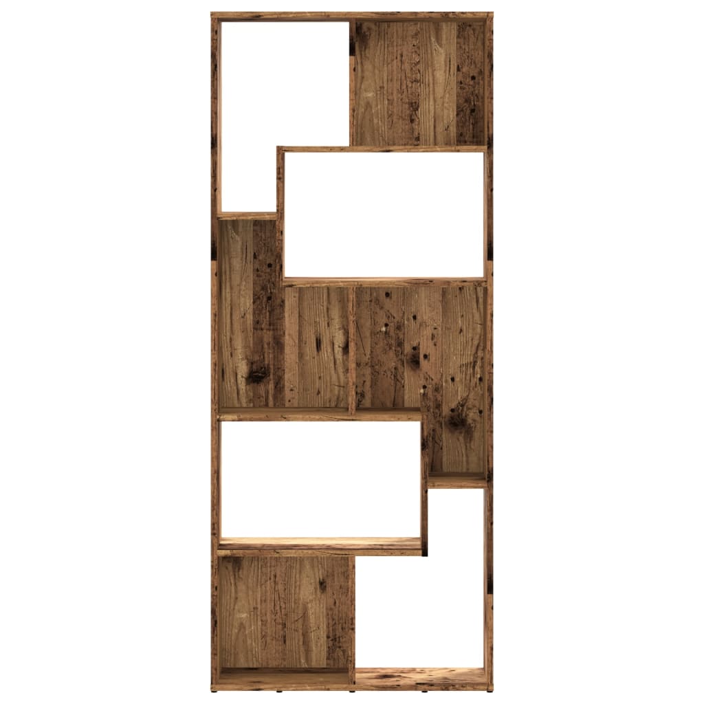 vidaXL Βιβλιοθήκη Όψη Παλαιού Ξύλου 67x24x161 εκ. Επεξεργασμένο Ξύλο