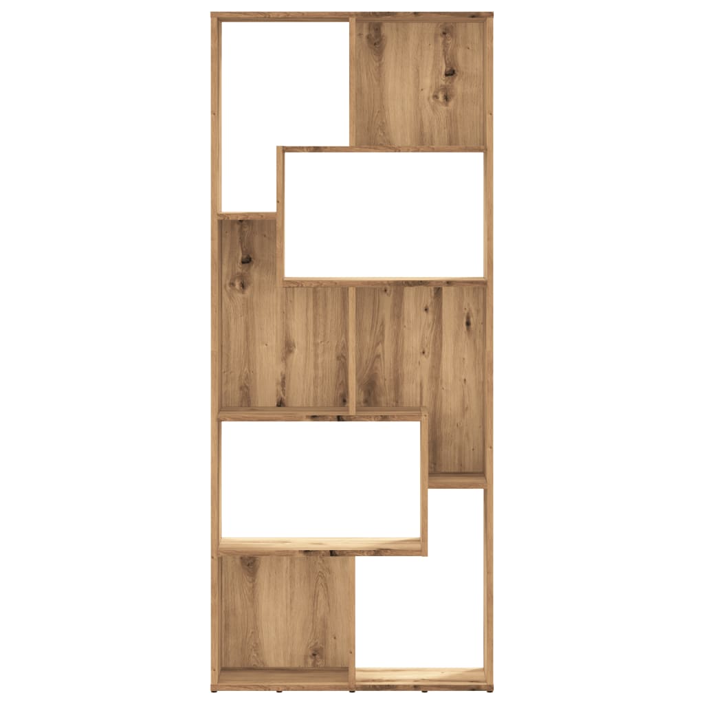 vidaXL Βιβλιοθήκη Αρτισιανή Δρυς 67x24x161 εκ. Επεξ. Ξύλο